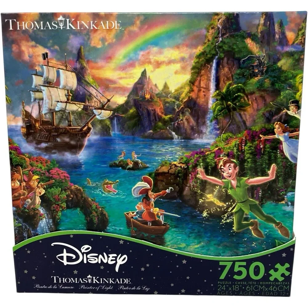 Disney Thomas Kinkade Peter Pan‎ Neverland Puzzle 750 Pc Fantasy Collectible